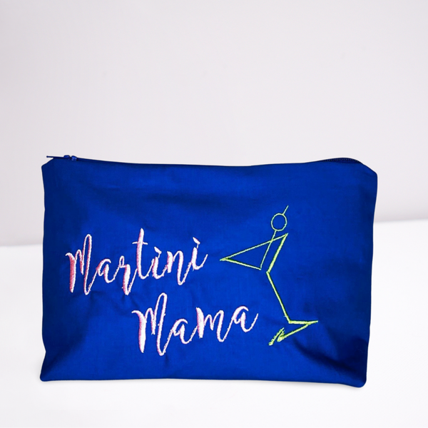 Martini Mama a Snarky Chic Embroidered Accessory Bag