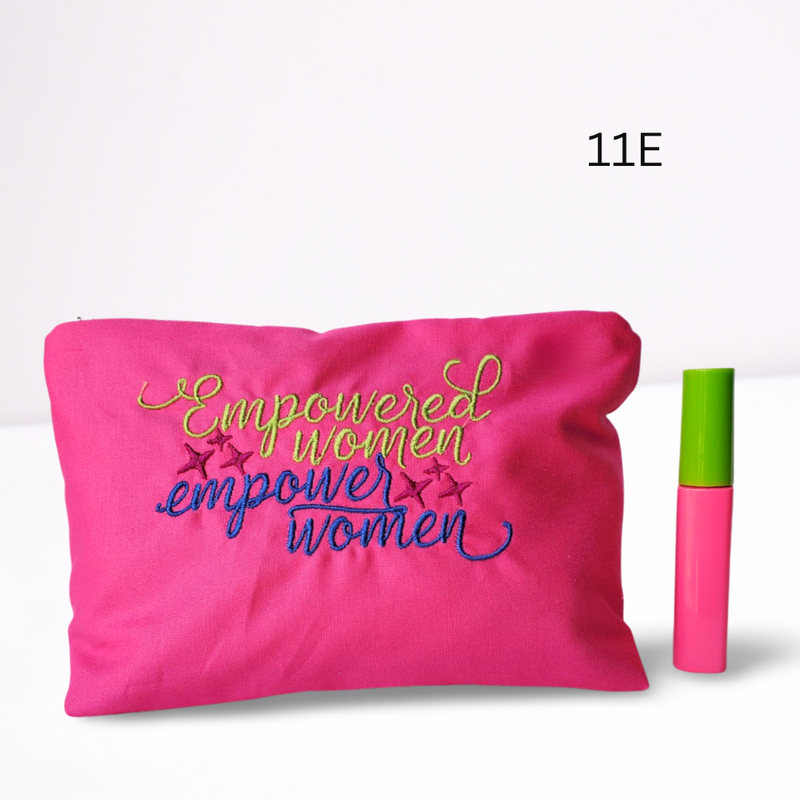 Empowered Women Empower Women Embroidered Make-up/Accessories Bag. Comes in a variety of colors!