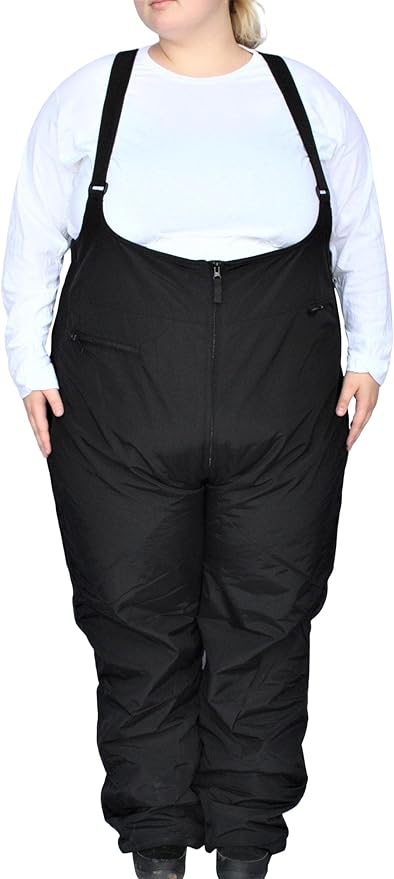 Ski Pant Overalls with Bib in 4 Colors – Plus Sizes Up to 6X!