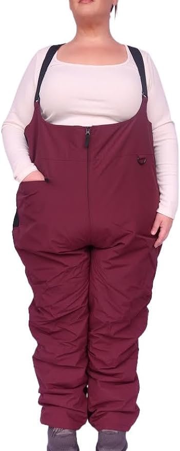 Ski Pant Overalls with Bib in 4 Colors – Plus Sizes Up to 6X!