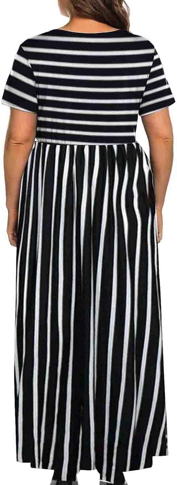 Two Tone Plus Size Long Beach Party Dress, Up to 5X