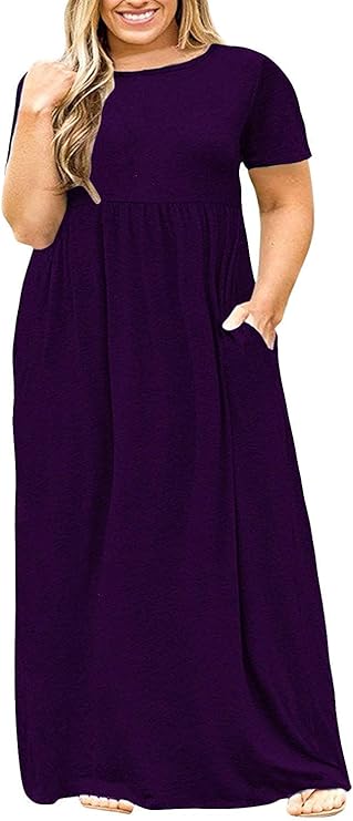 Two Tone Plus Size Long Beach Party Dress, Up to 5X