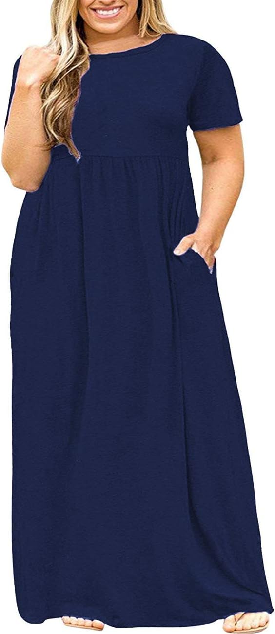 Two Tone Plus Size Long Beach Party Dress, Up to 5X