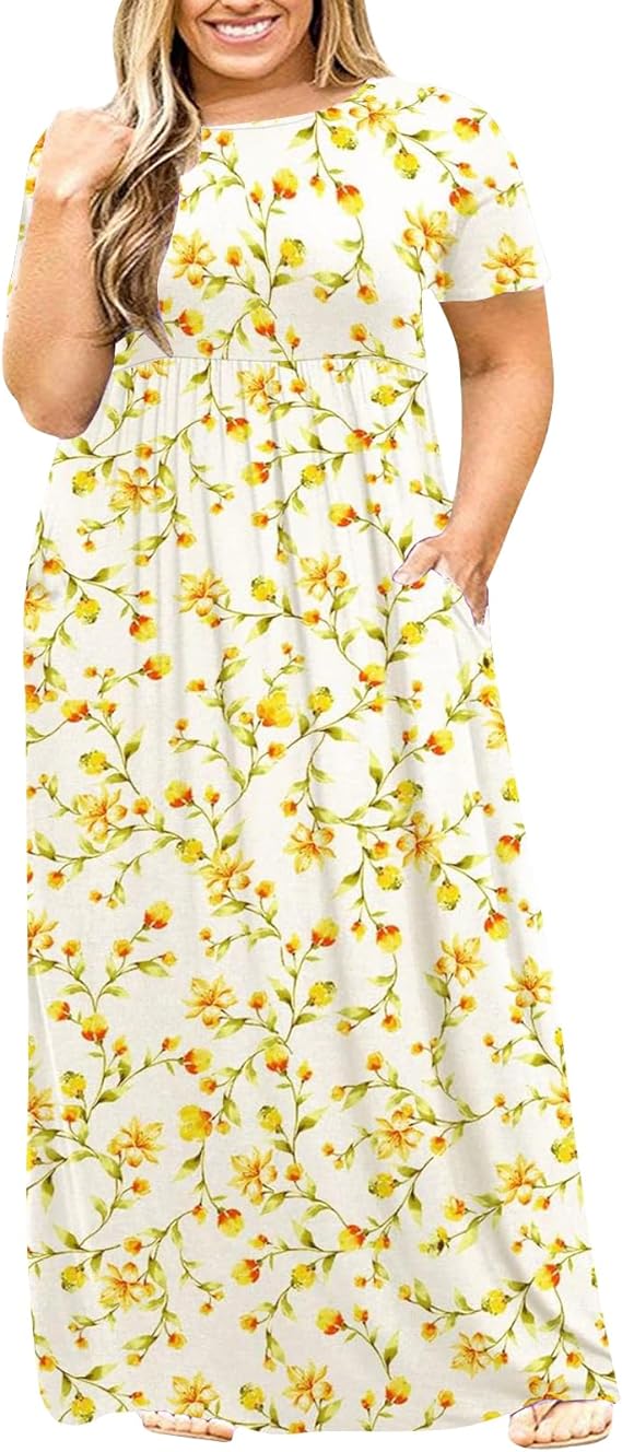 Two Tone Plus Size Long Beach Party Dress, Up to 5X