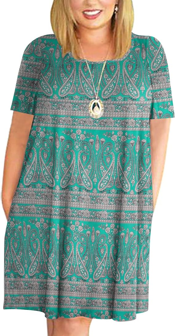 Beach Dress in 15 Different Patterns Up to Plus Size 5x!