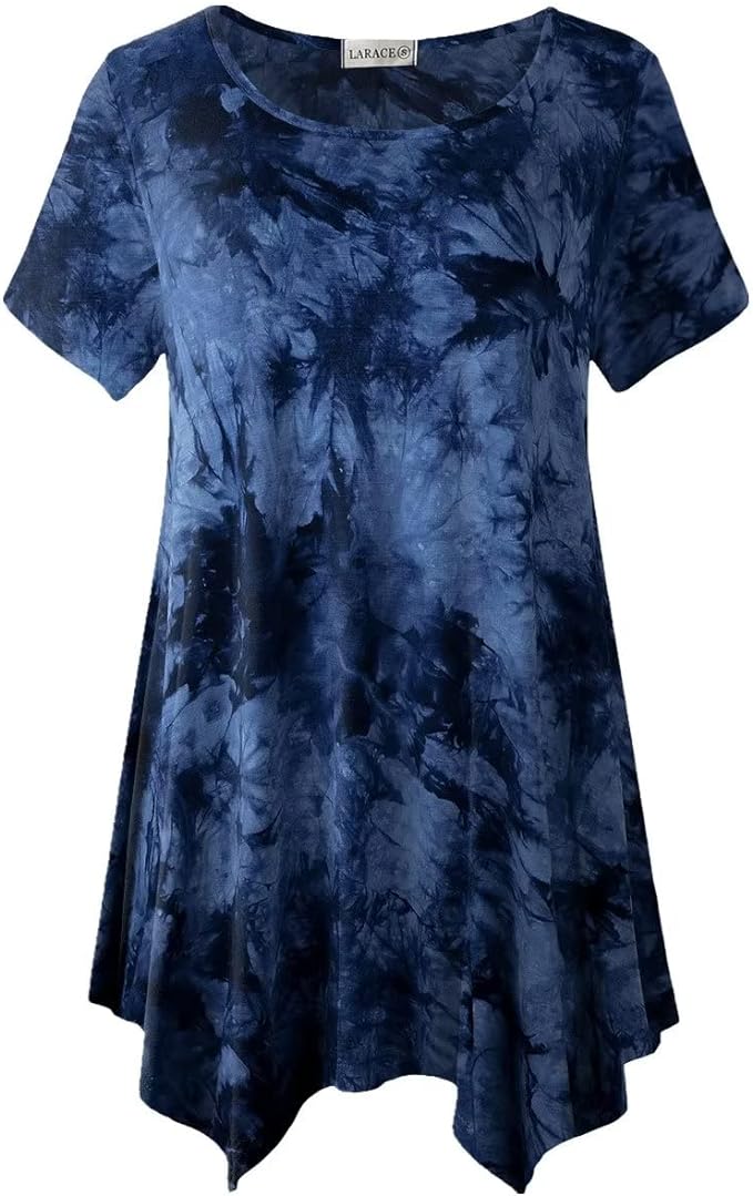 Plus Size Short Sleeve Tunic - in 40+ Patterns and Colors and Up to Size 6X!