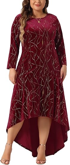 Holiday Velvet Dress Up to Size 4x and in 3 Fabulous Holiday Colors!