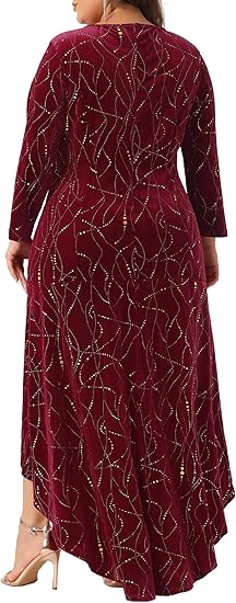 Holiday Velvet Dress Up to Size 4x and in 3 Fabulous Holiday Colors!