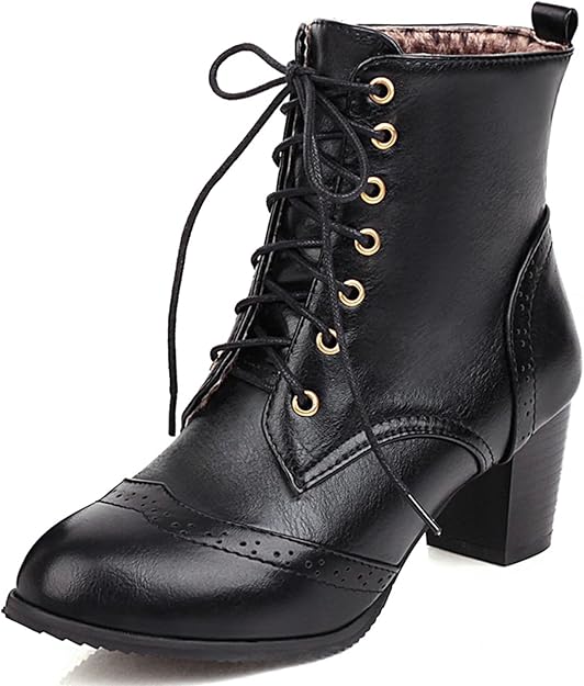 Victorian Steampunk Style Ankle Boots in 4 Colors up to Women's Size 15!