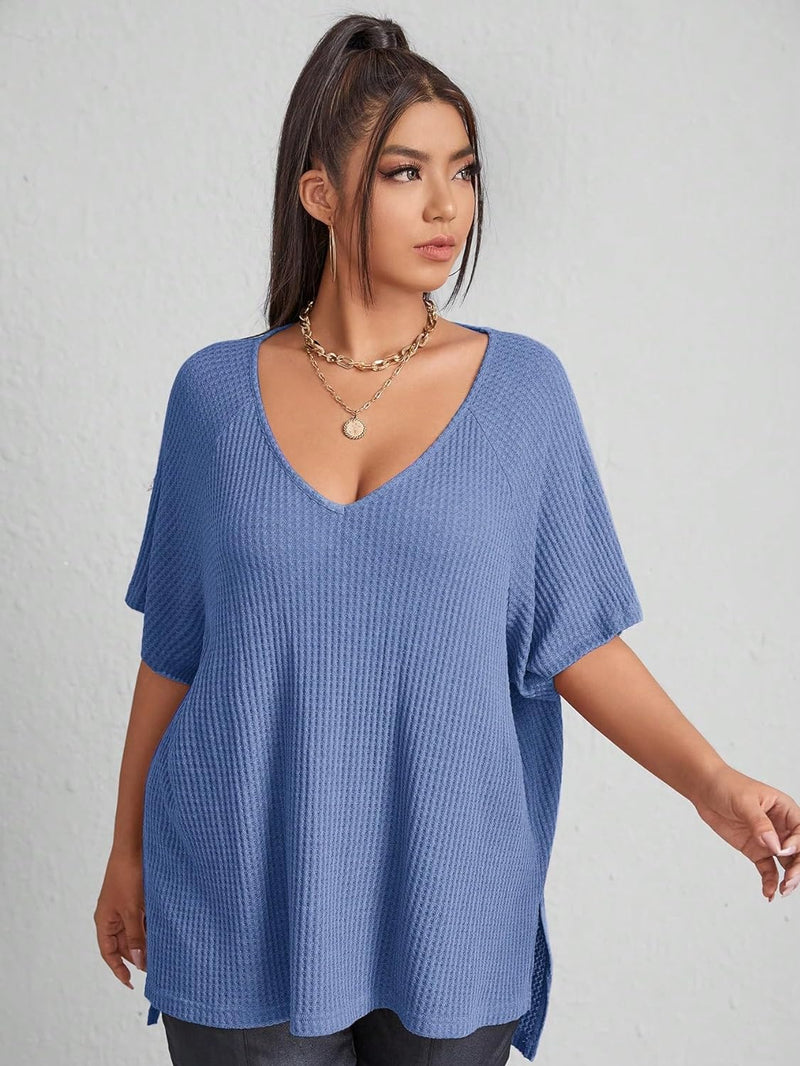 Layer Essential: The Waffle Knit Casual T-Shirt Top!