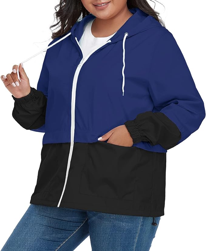 Lightweight Plus Size Windbreaker Up to Size 6X! Lots of Colors to Choose From!