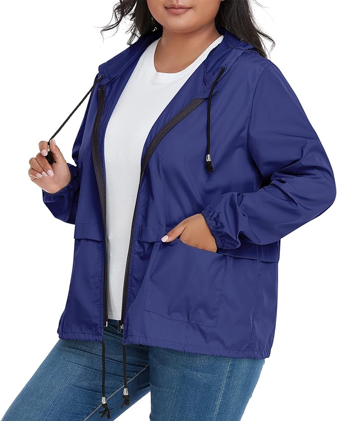 Lightweight Plus Size Windbreaker Up to Size 6X! Lots of Colors to Choose From!