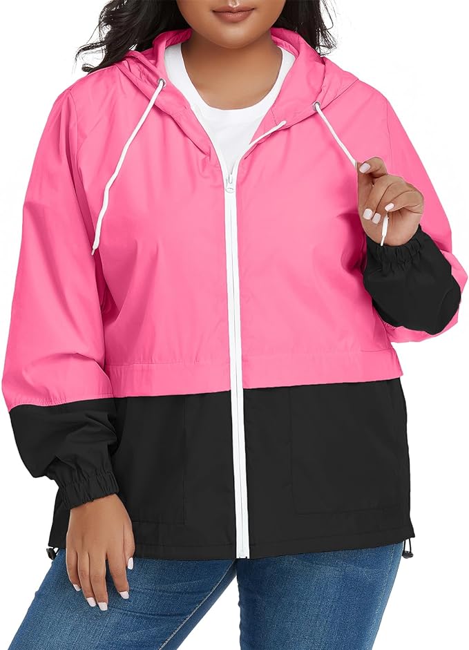 Lightweight Plus Size Windbreaker Up to Size 6X! Lots of Colors to Choose From!