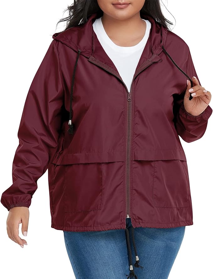 Lightweight Plus Size Windbreaker Up to Size 6X! Lots of Colors to Choose From!