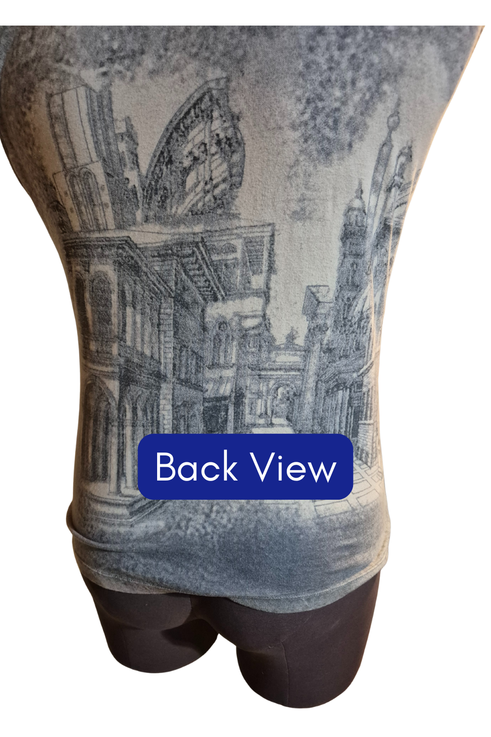 One-of-a-Kind Italy Print Beaded Top Size Large - XLarge