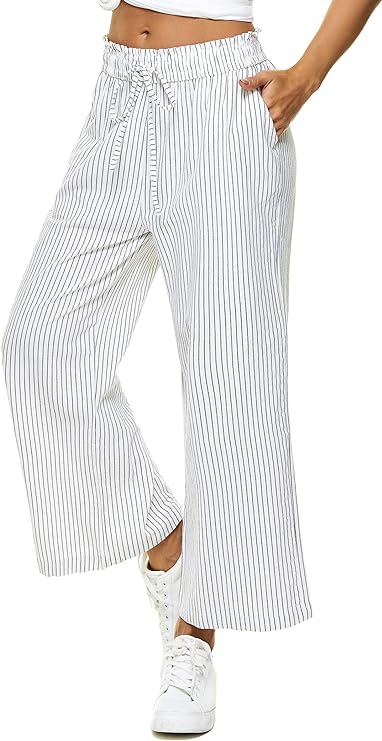 Linen Blend Cropped Pants Plus Size Up to 5X in 22 Colors!