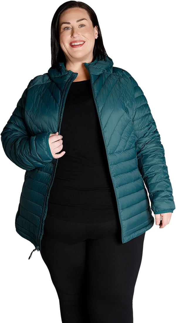 Packable Down Light Weight Hooded Jacket - Up to Size 6X and 8 Colors