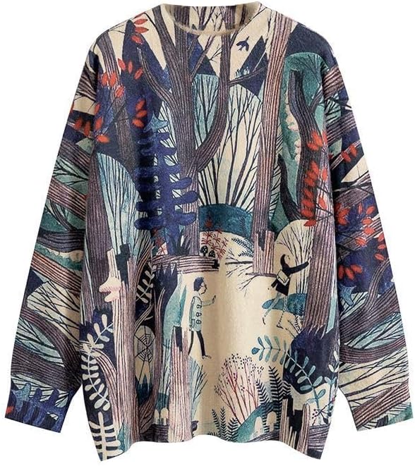 Printed Plus Size Sweater in 11 Spectacular Prints - Up to Size 3X!