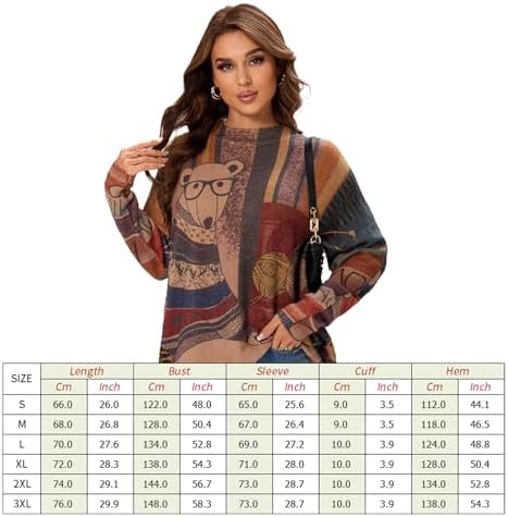 Printed Plus Size Sweater in 11 Spectacular Prints - Up to Size 3X!