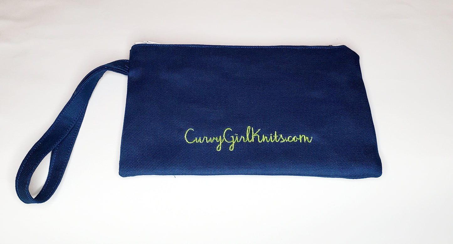 Embroidered Accessory Bag with Strap - Girl Power