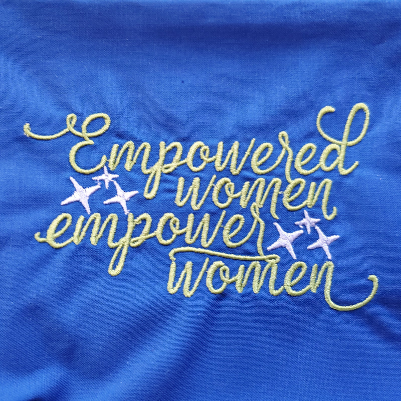 Empowered Women Empower Women Embroidered Make-up/Accessories Bag. Comes in a variety of colors!