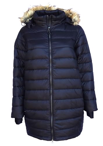 Snow Country Outerwear Women's Plus Size 1X-6X Element Parka Jacket Coat (5X Black)