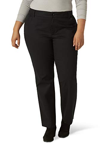 Lee Women's Plus Size Wrinkle Free Relaxed Fit Straight Leg Pant - Up to Size 30 in 3 Lengths