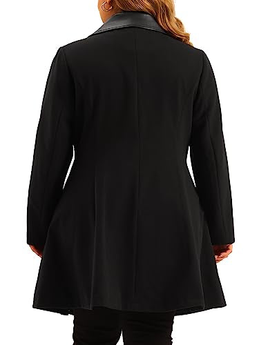 Plus Size Jacket/Coat with Faux Leather Accents in Sizes Up to 4X!