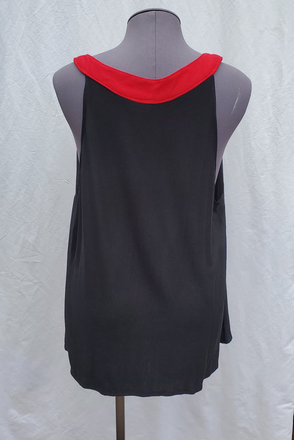 Black Tank Top with Red Neckline TALL