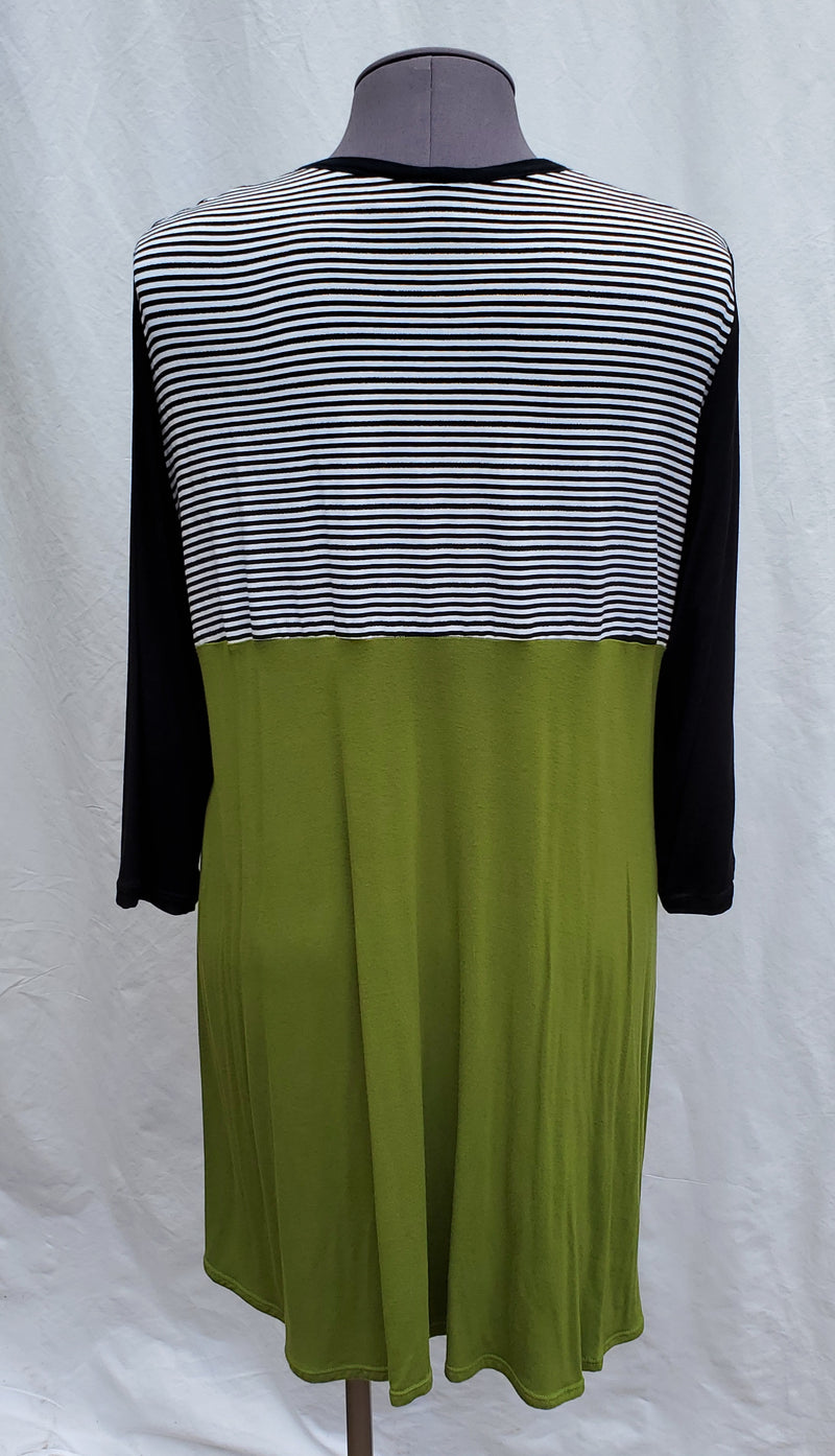 Original One-of-a-Kind Green Striped Tunic