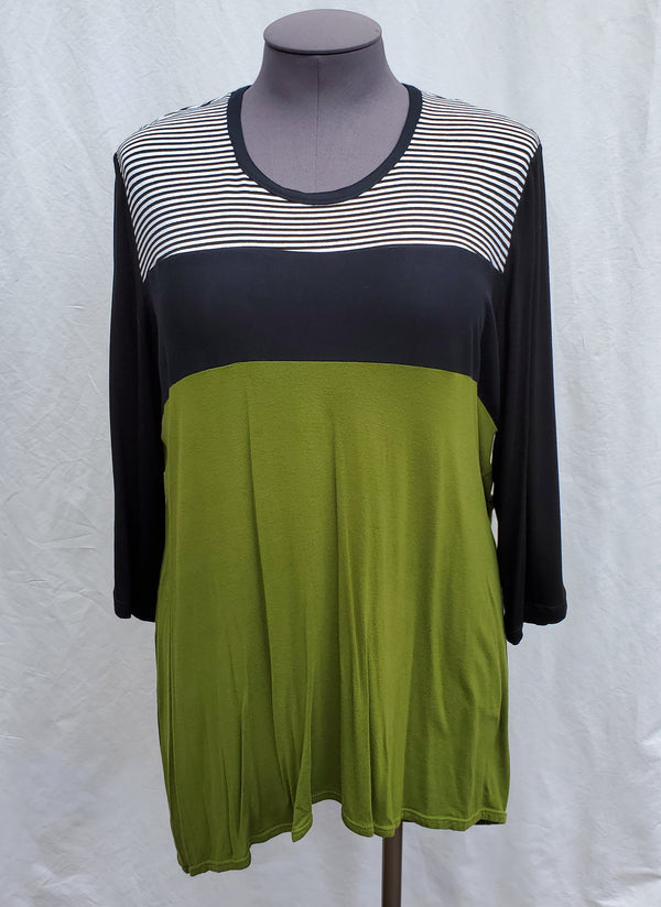 Original One-of-a-Kind Green Striped Tunic