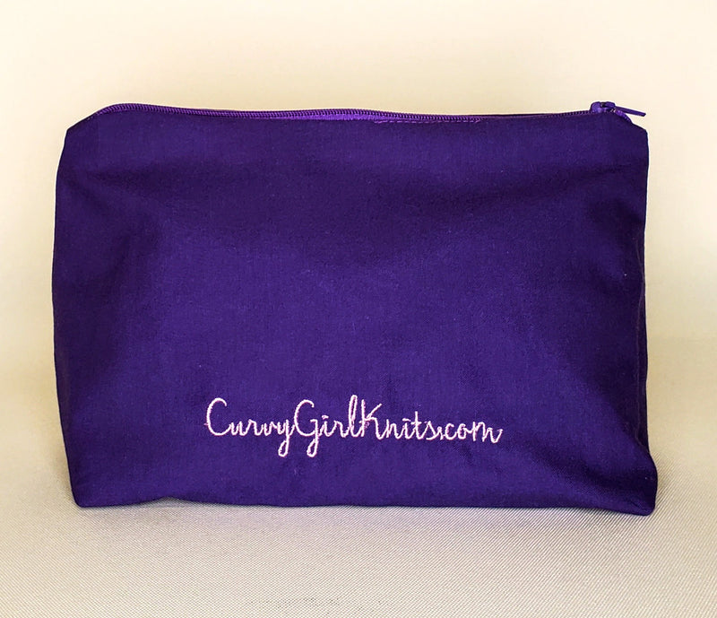 I Love My Curves Embroidered Make-up/Accessories Bag. Comes in a variety of colors!
